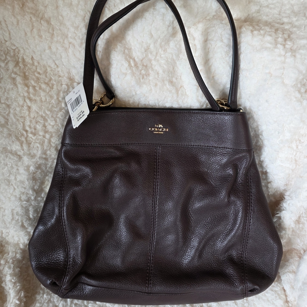 Coach Ox-blood Leather Shoulder Bag